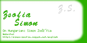 zsofia simon business card